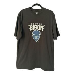 FISLL Men's Shirt Size L Black Howard Bison‎ Short Sleeve Print Applique T-Shirt